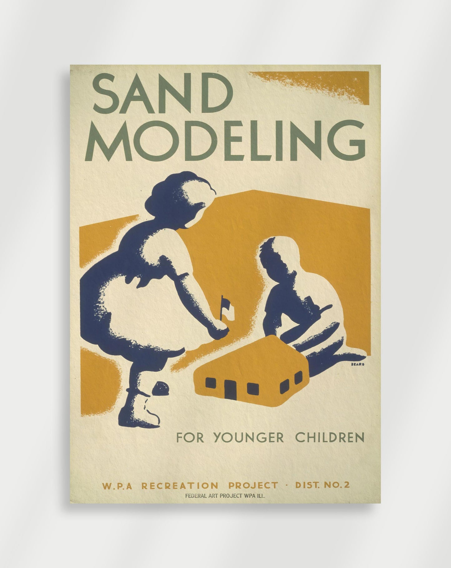 Vintage Sand modellering Poster