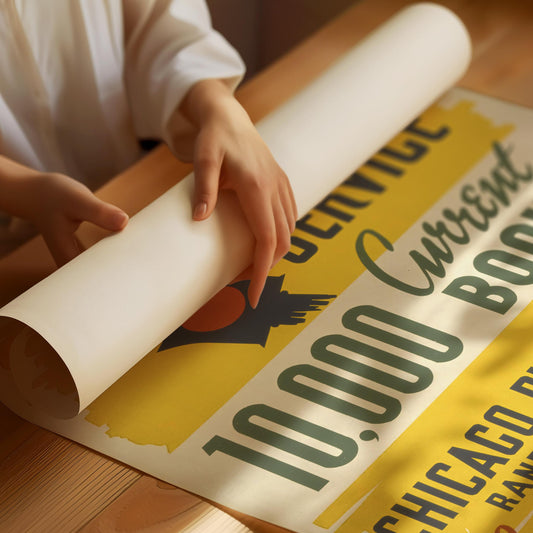 Vintage bibliotek Poster