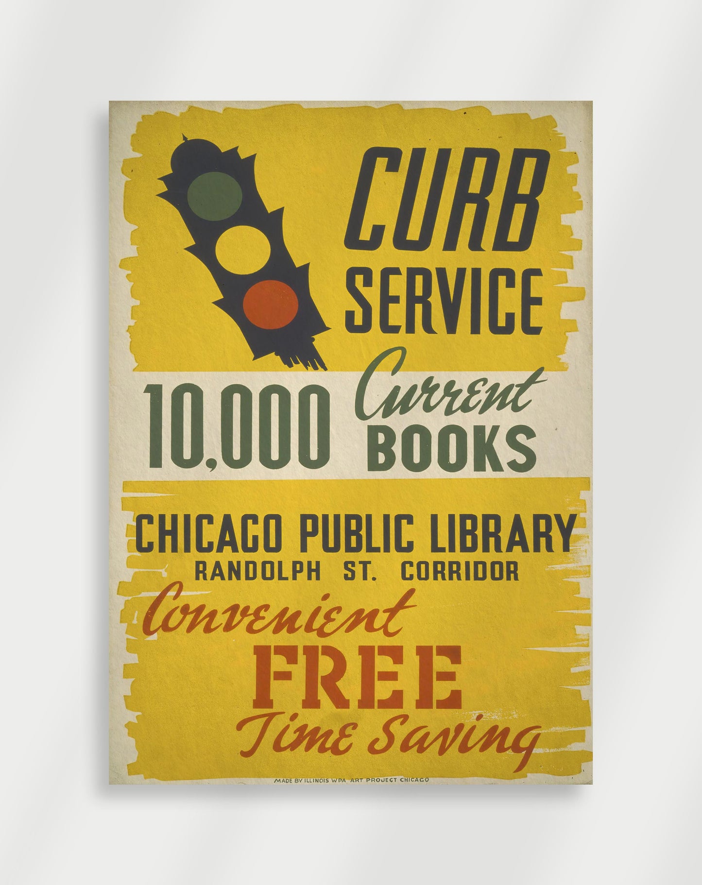 Vintage bibliotek Poster