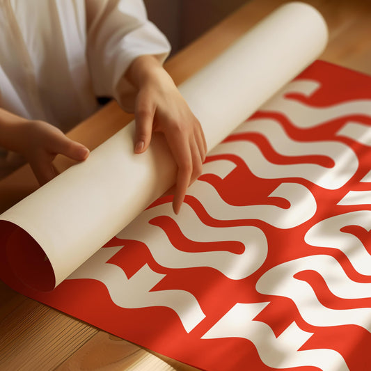 Fokusera röd och vit text Poster