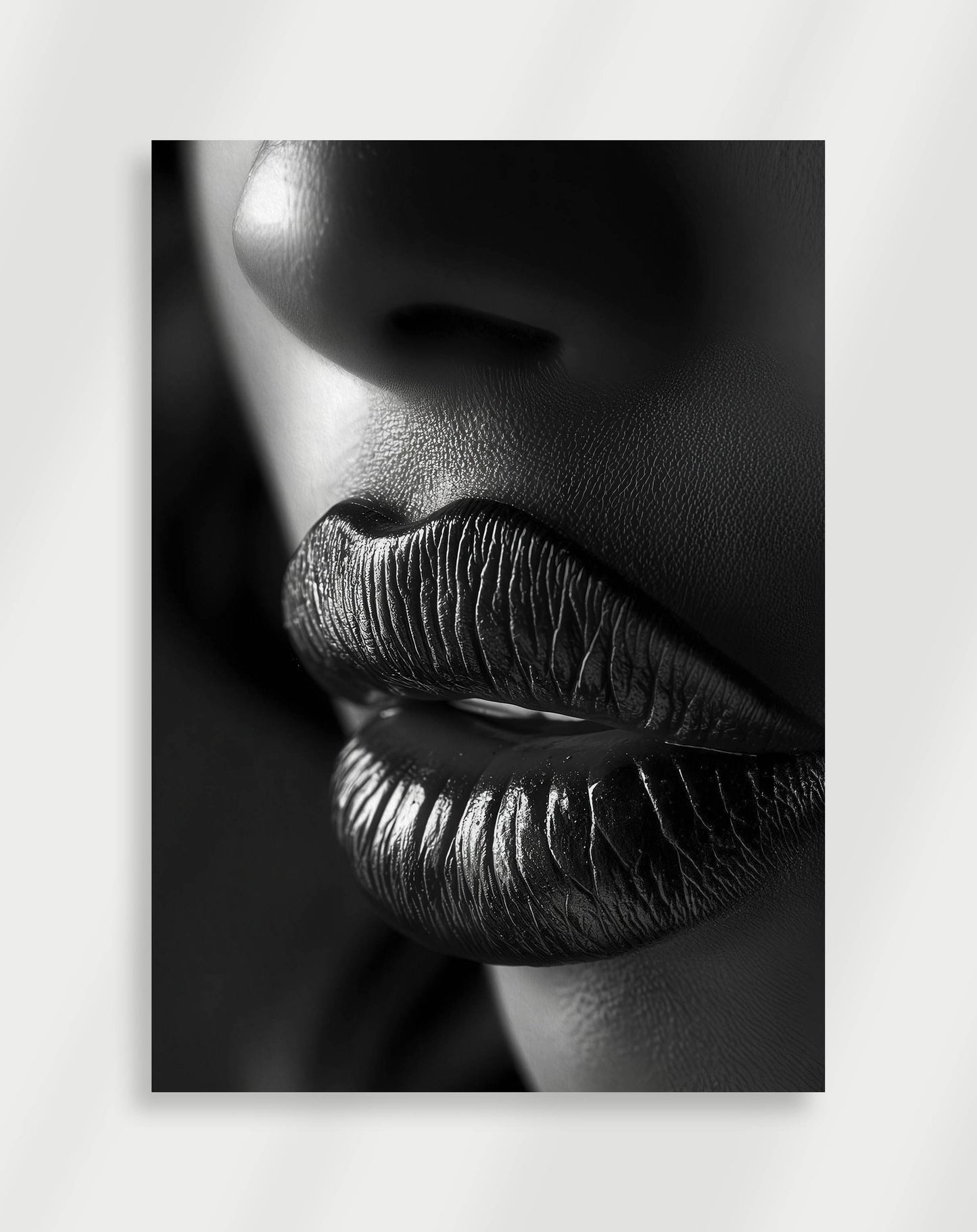 Lips Black and white poster