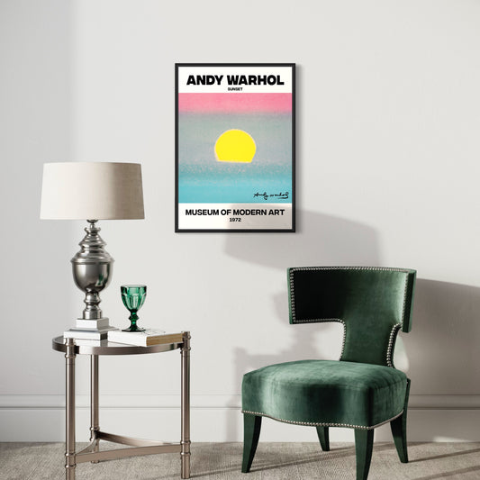 Warhol Solnedgångs Konst Poster
