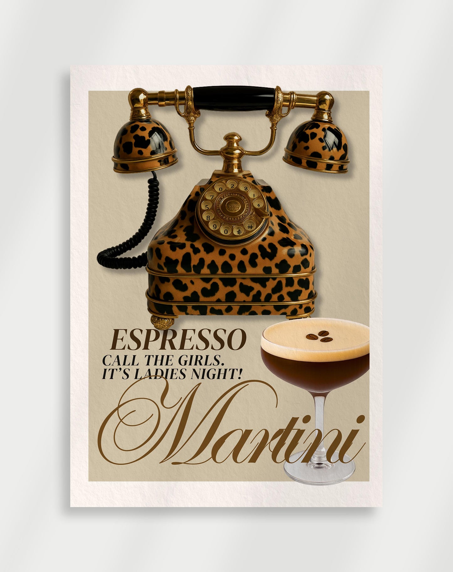 Trendig espresso martini-affisch