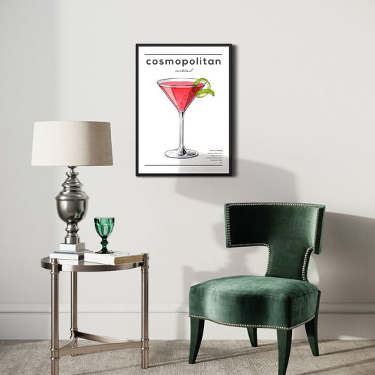 Cosmopolitan Cocktail Poster