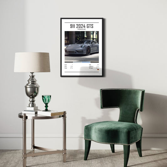 911 Porche GTS Bil Poster