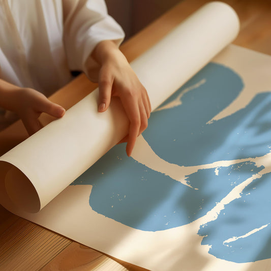 Hantai blå Japandi Poster