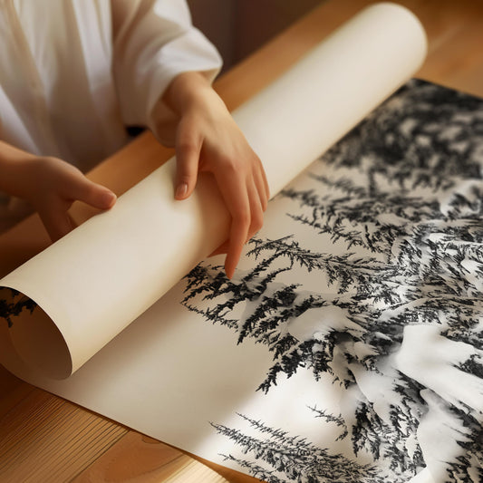 Snöiga träd Poster