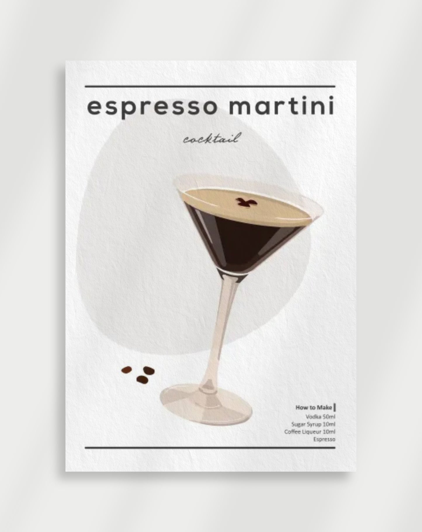 Espresso Martini Cocktail Poster
