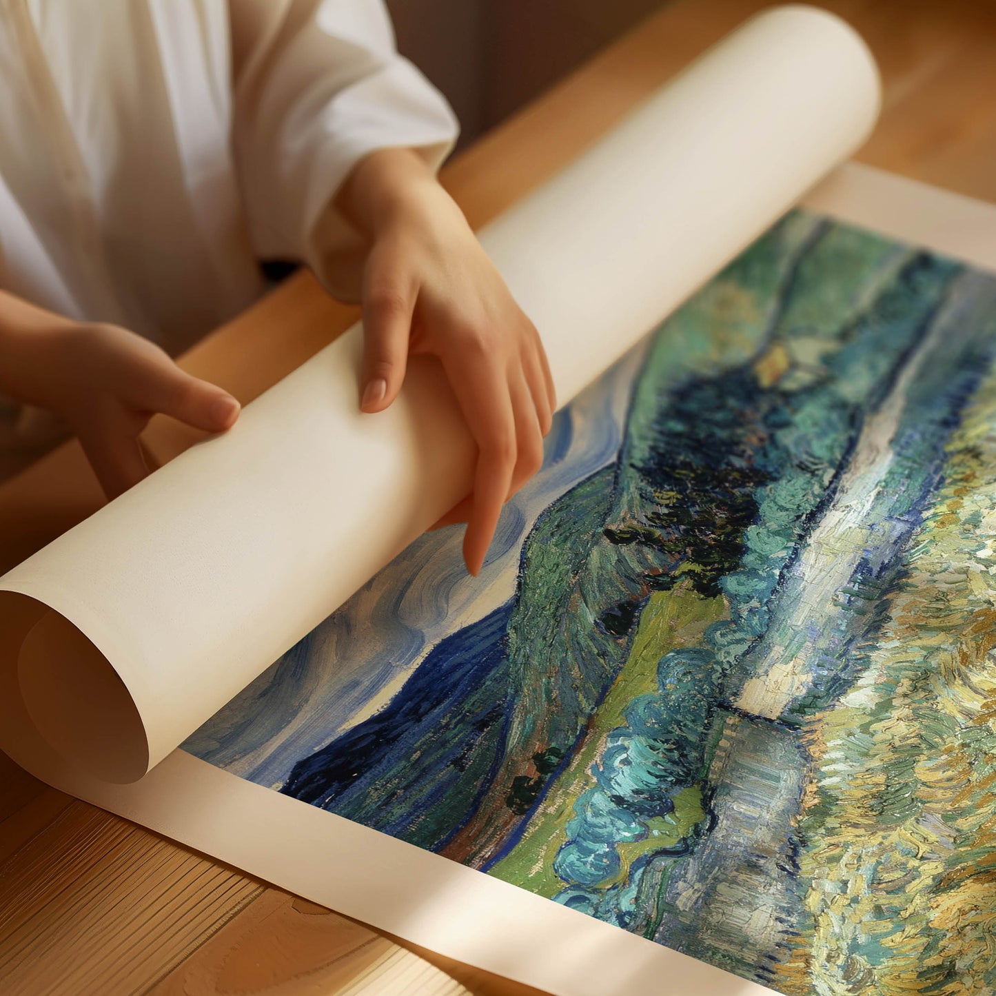 Van Gogh landskap Saint-Remy Poster