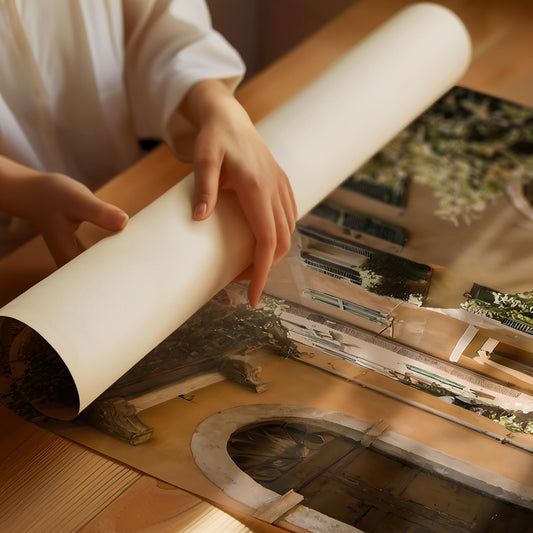 fotografi av en smal gata Poster