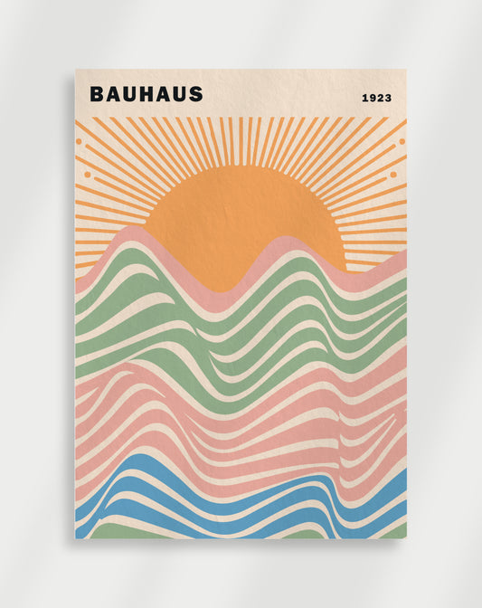 Bauhaus solnedgång Poster