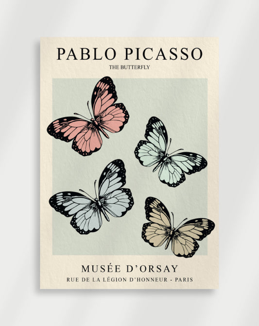 Picasso fjärilar Konst Poster