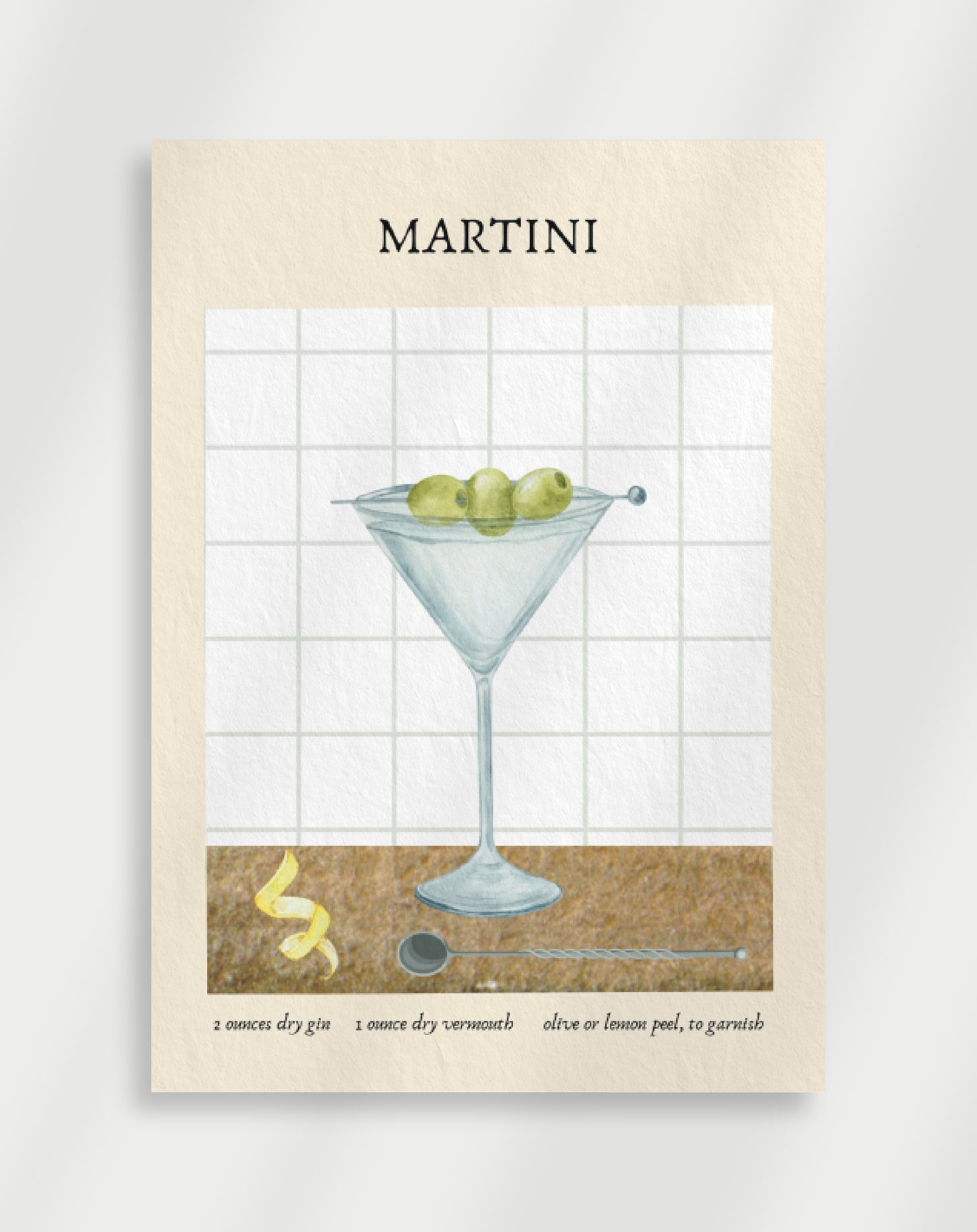 Martini Cocktail Poster