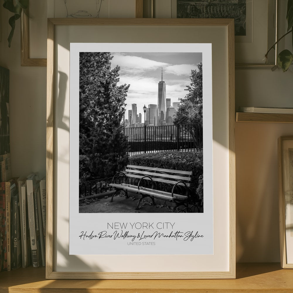 NYC Skyline Parkbænk Plakat