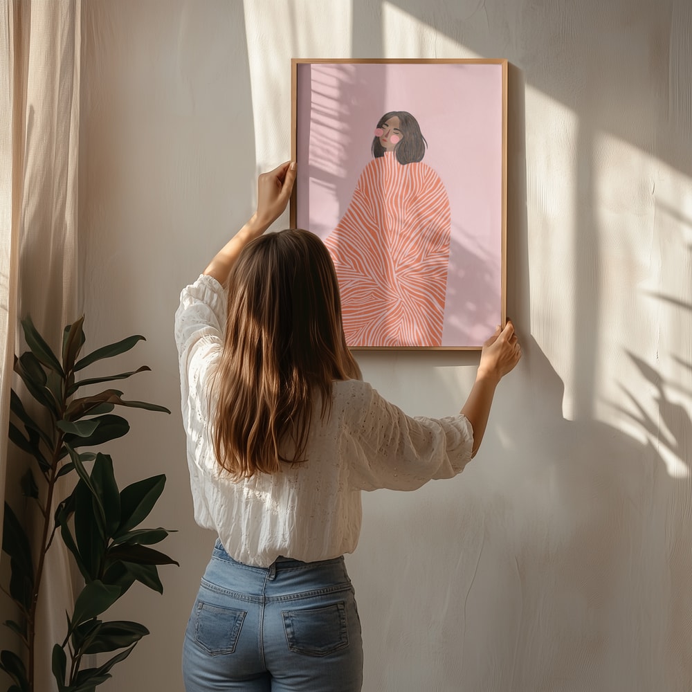 Dreamy Pink Portrait Poster