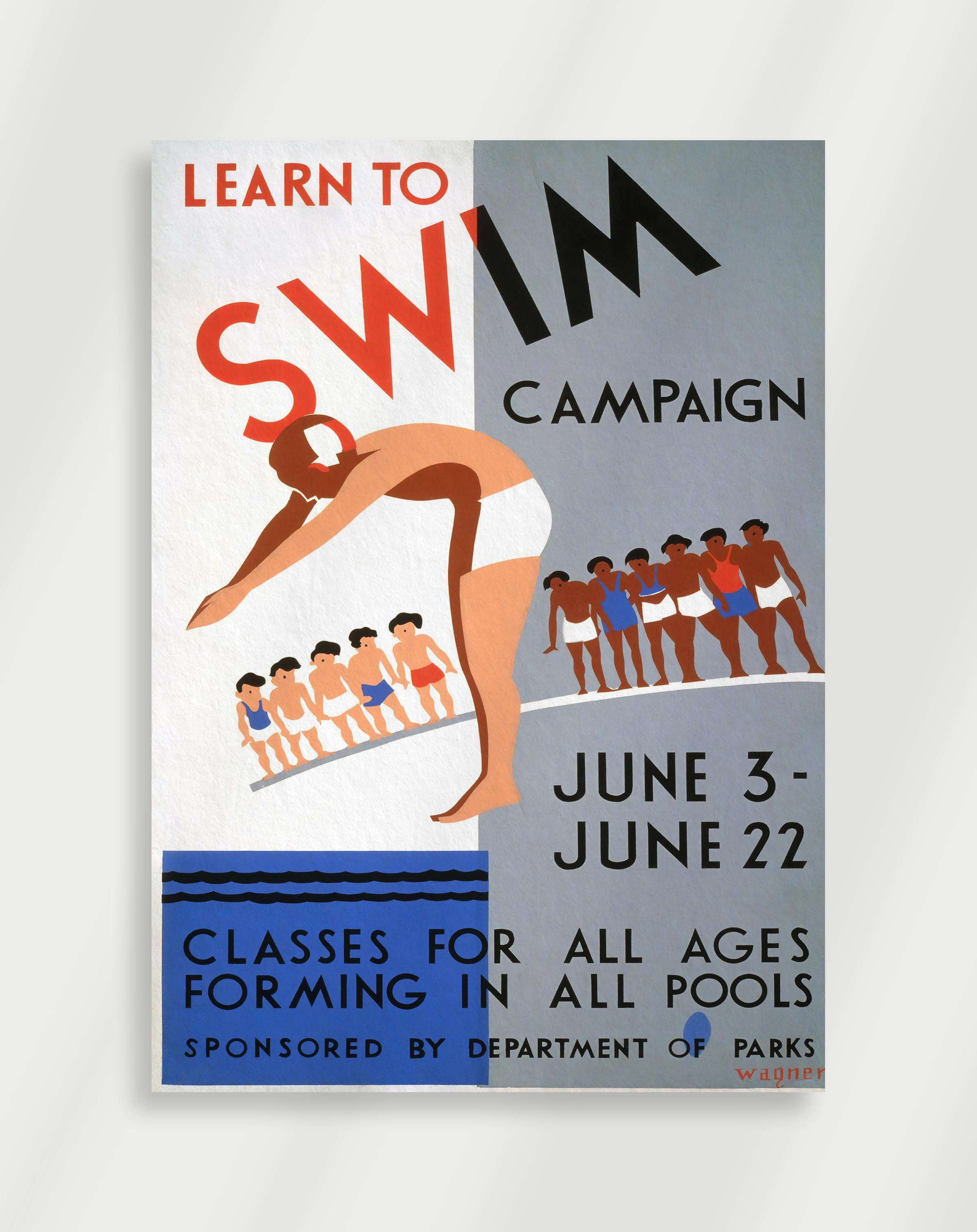 Vintage Swim Poster