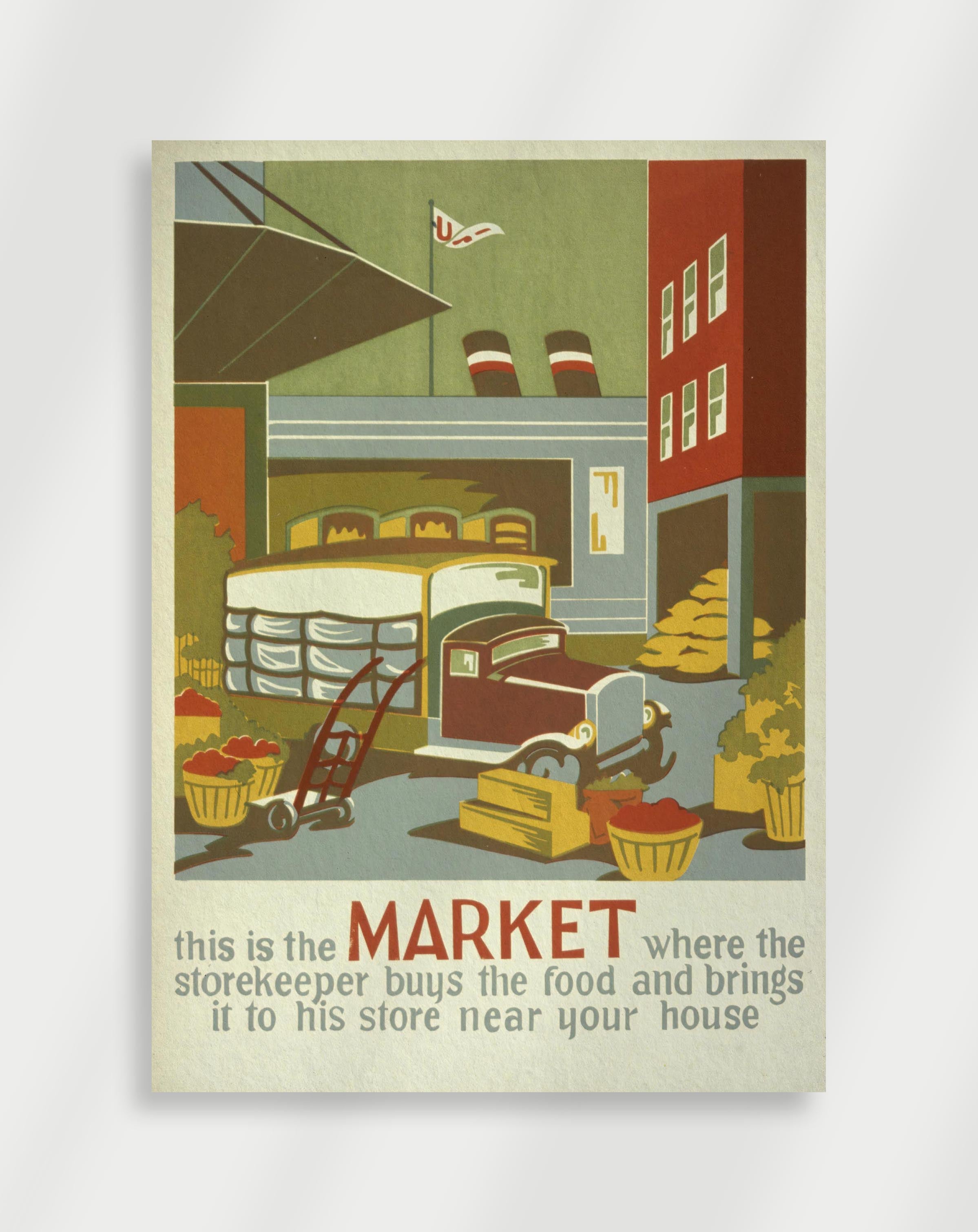 Vintage marknad Poster