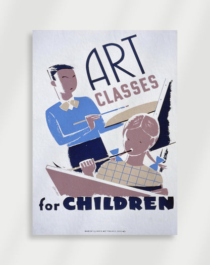 Vintage art classes Poster