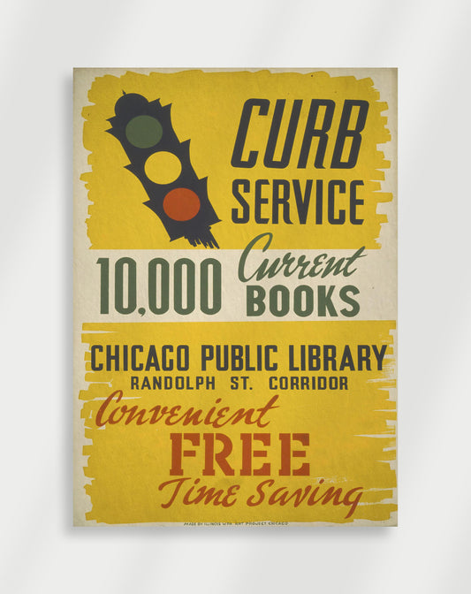 Vintage bibliotek Poster