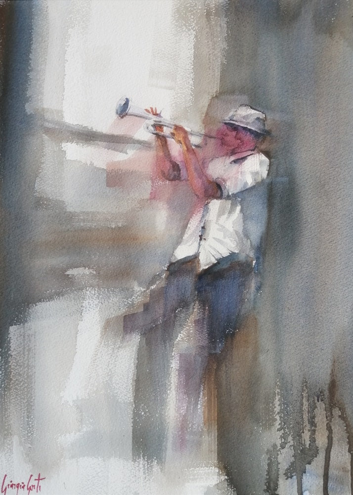 Soulful Jazz Trumpeter Poster