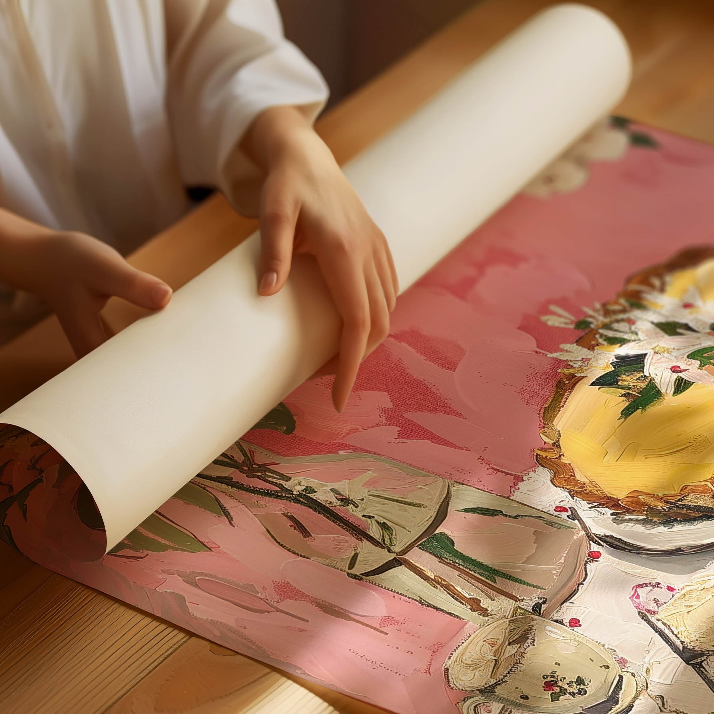 Flowers and cake Poster