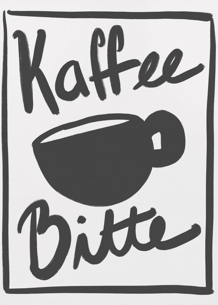 Affiche "Kaffee Bitte"