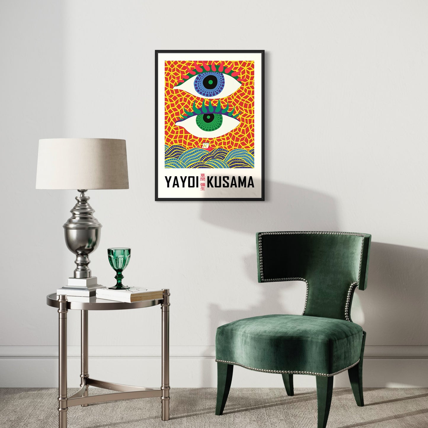 Yayoi Kusama Eyes Japandi Poster