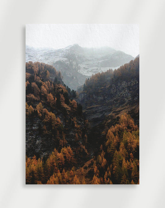 Snöigt berg Poster