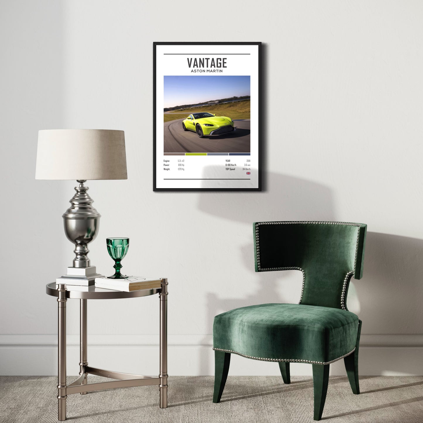 Aston Martin Vantage Bil Poster