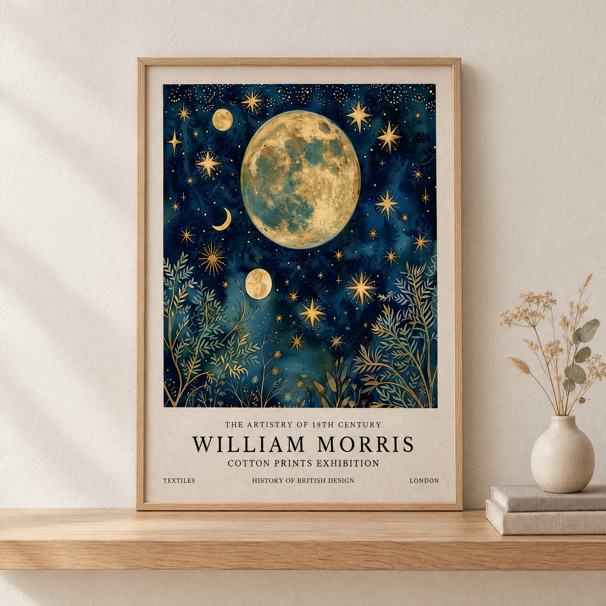 William Morris Moon Poster