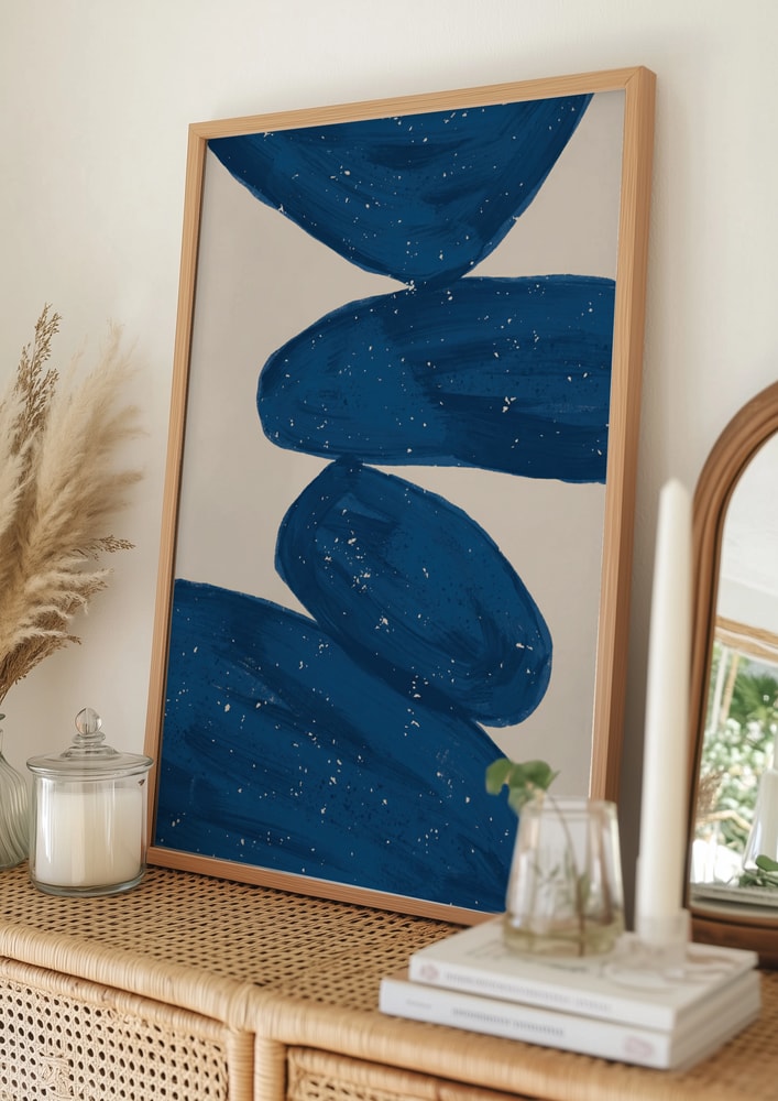 Organic Blue Balance Poster