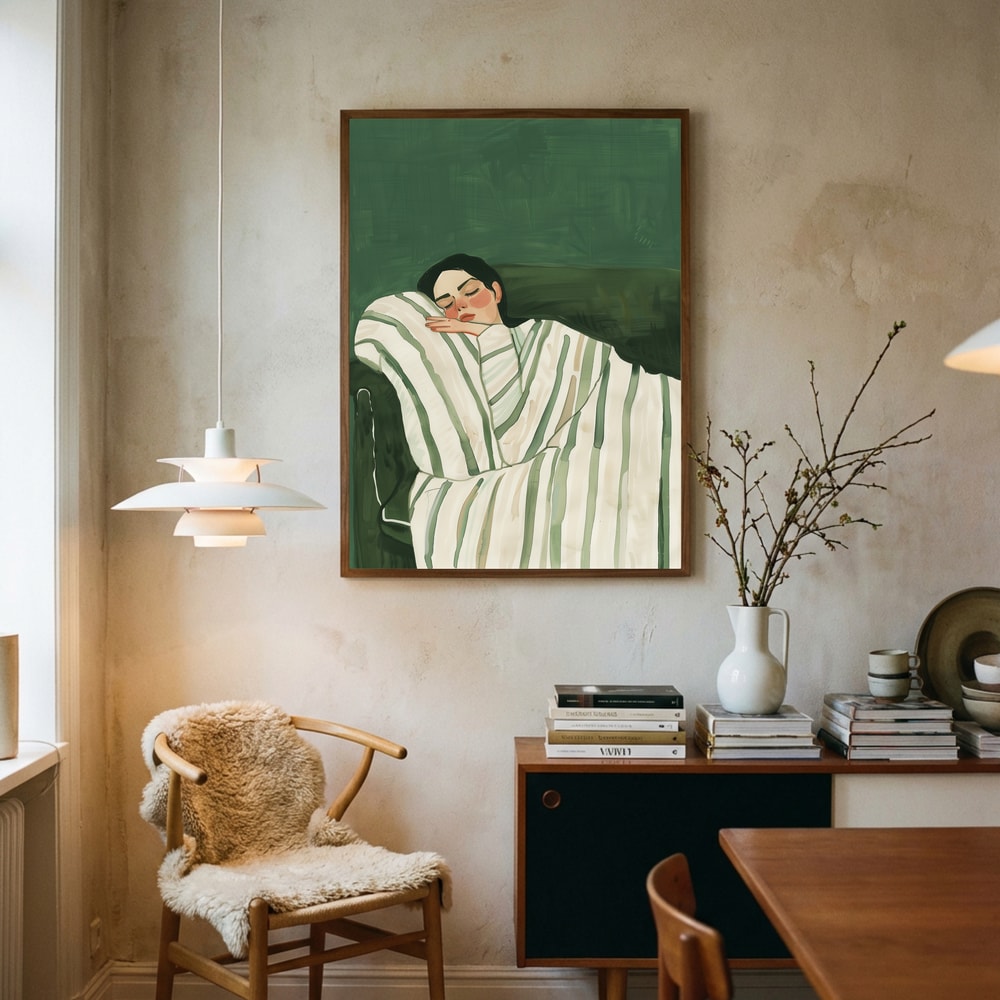 Plakat: Fredfyldt lur på sofaen