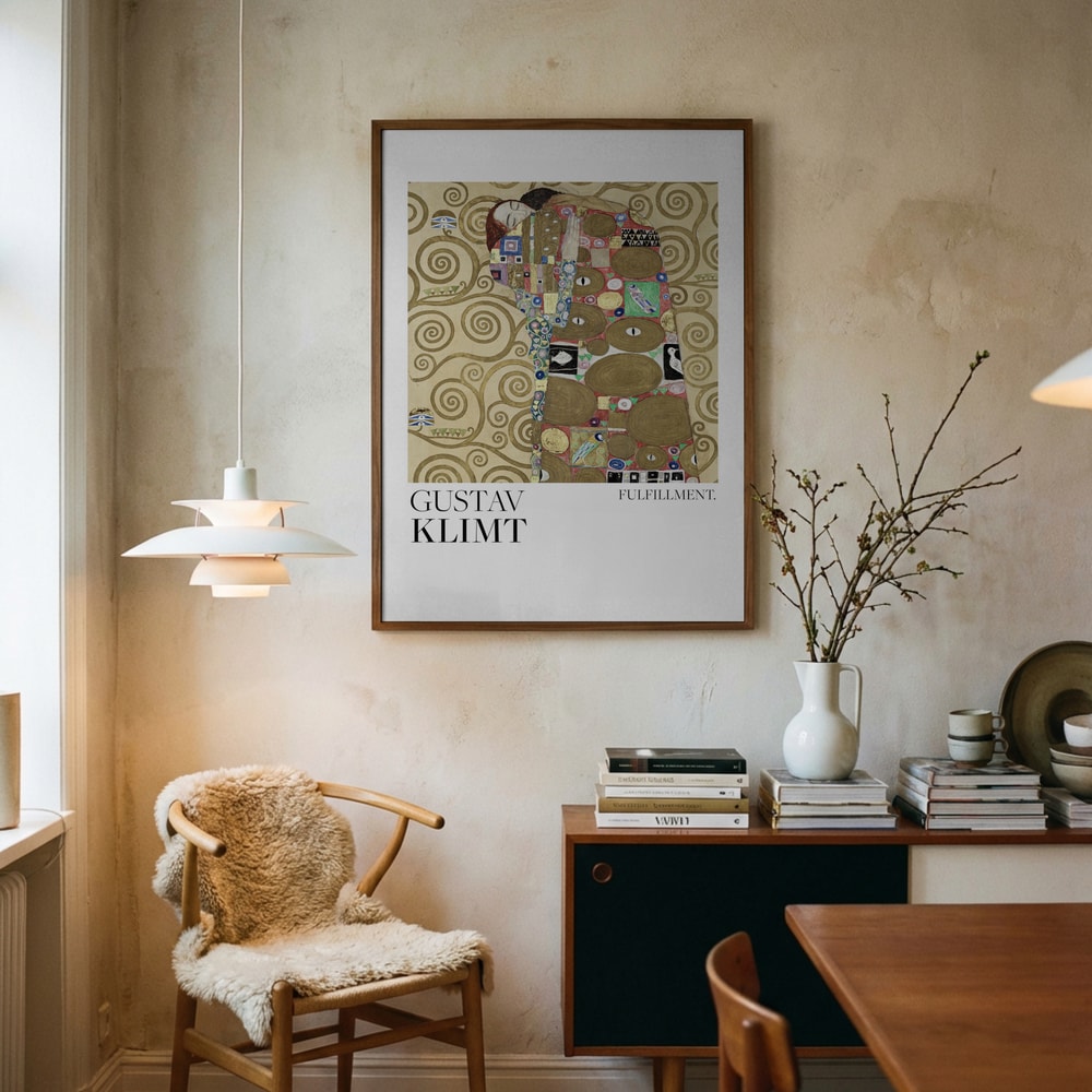 Gustav Klimt Fulfillment (1910–1911) Poster 2