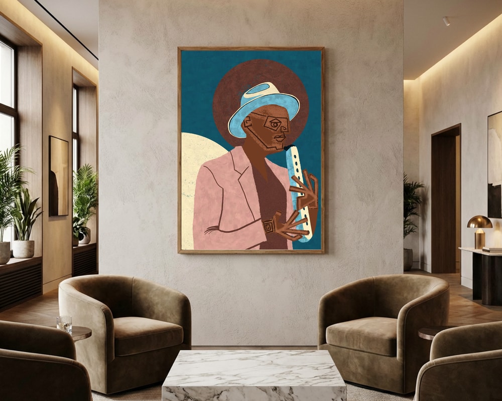 Stilren jazzmusiker Poster