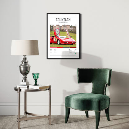 Lamborghini Countach Car Poster
