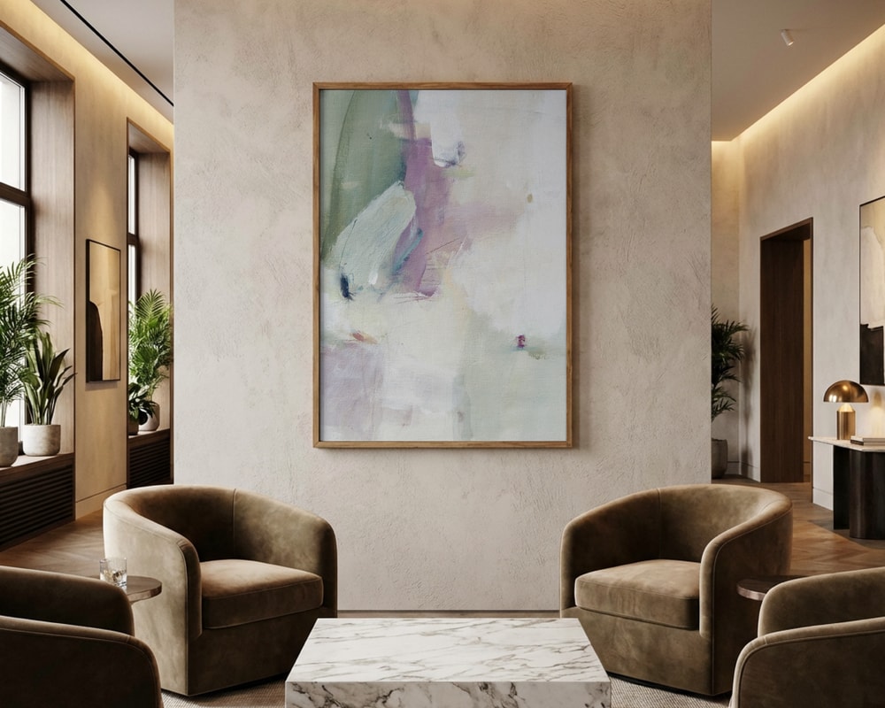Plakat med blødt, abstrakt sereni-design
