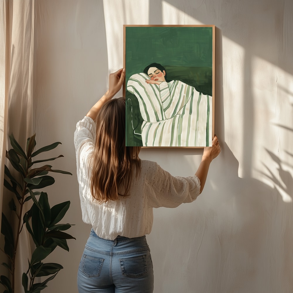 Plakat: Fredfyldt lur på sofaen