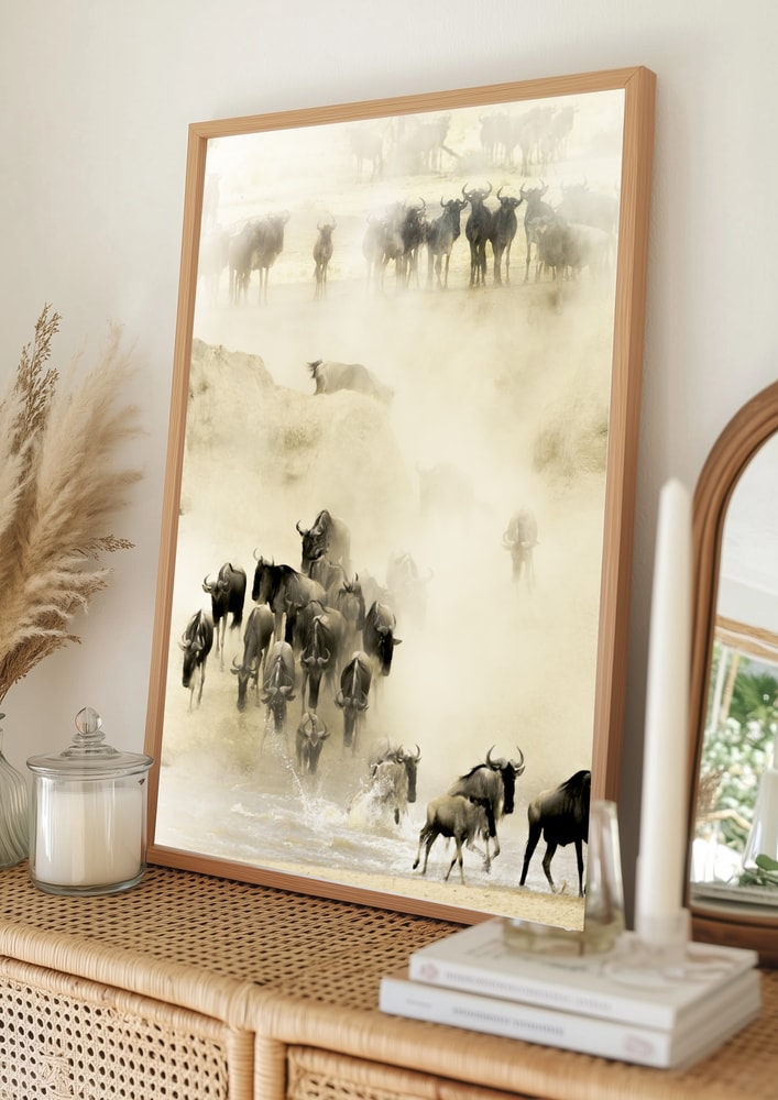 Gnuernas vandring korsning Poster