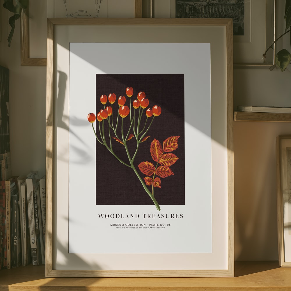 Plakat med efterårsbærgren