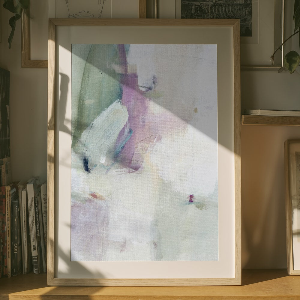 Plakat med blødt, abstrakt sereni-design