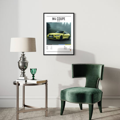 M4 Coupe Car Poster