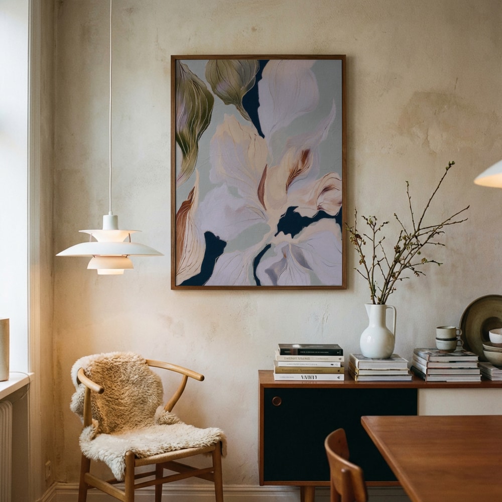 Blød botanisk flow-plakat