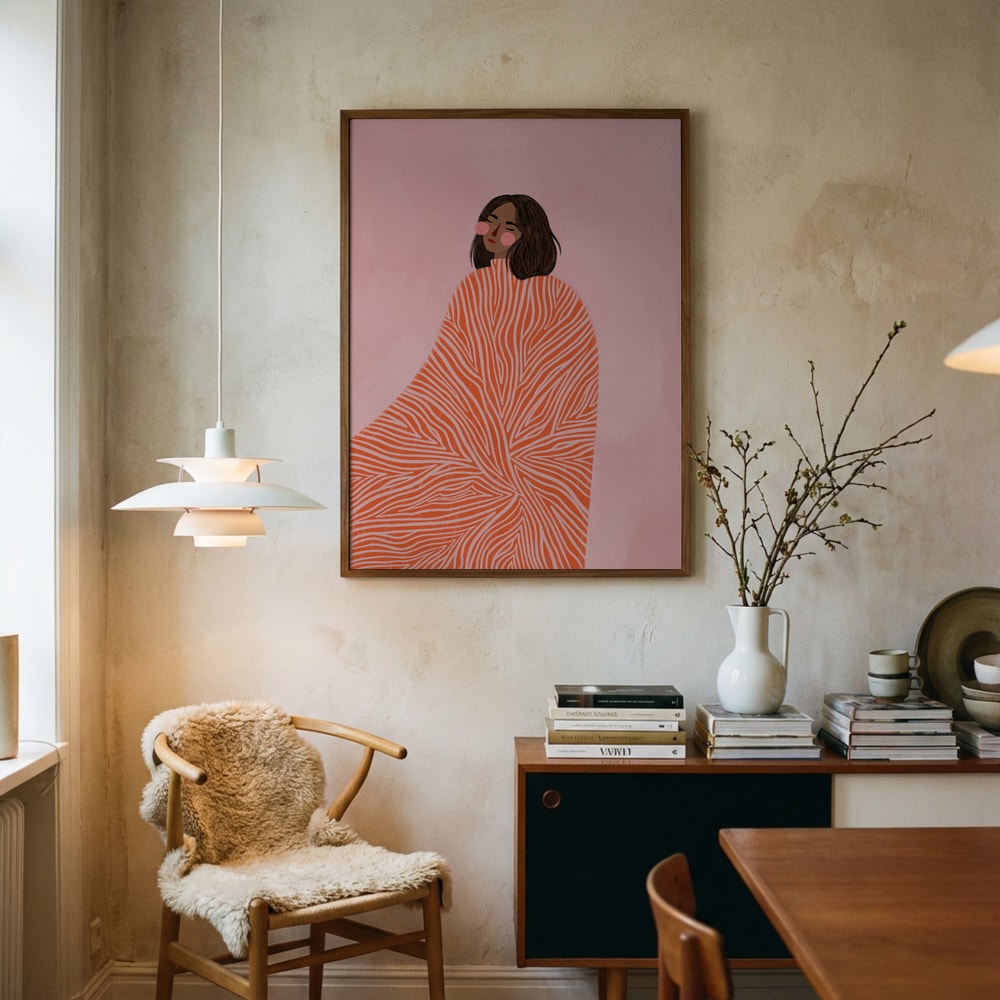 Dreamy Pink Portrait Poster