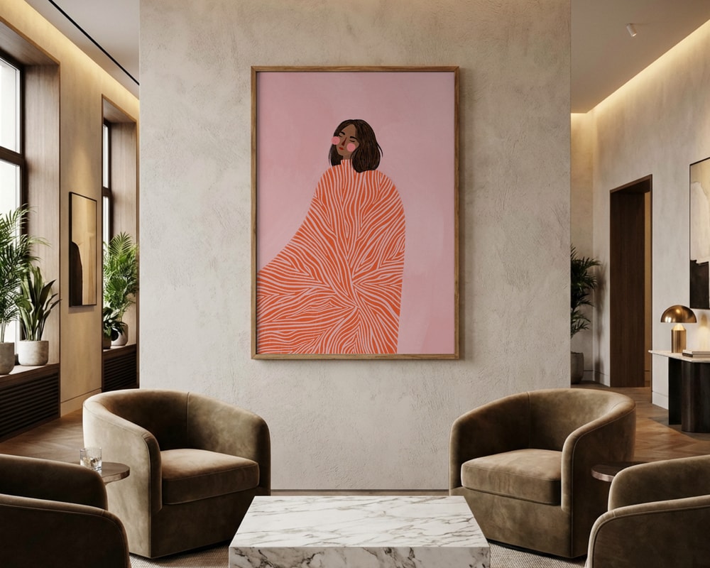 Dreamy Pink Portrait Poster