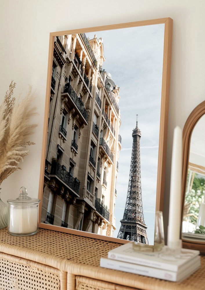 Eiffeltornet Paris med Utsikt Poster