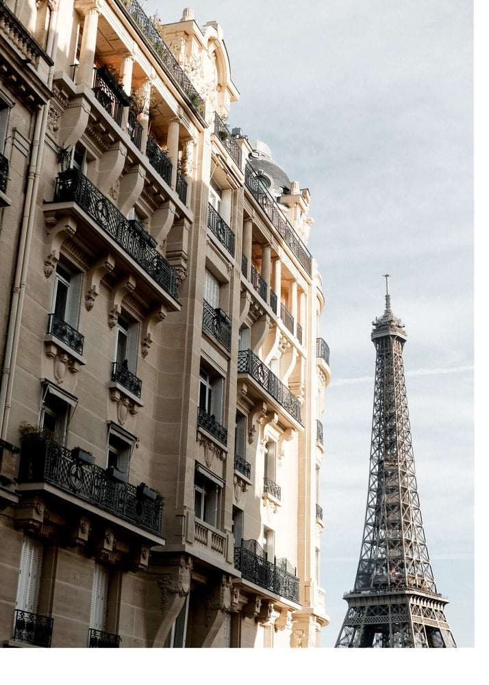 Eiffeltornet Paris med Utsikt Poster