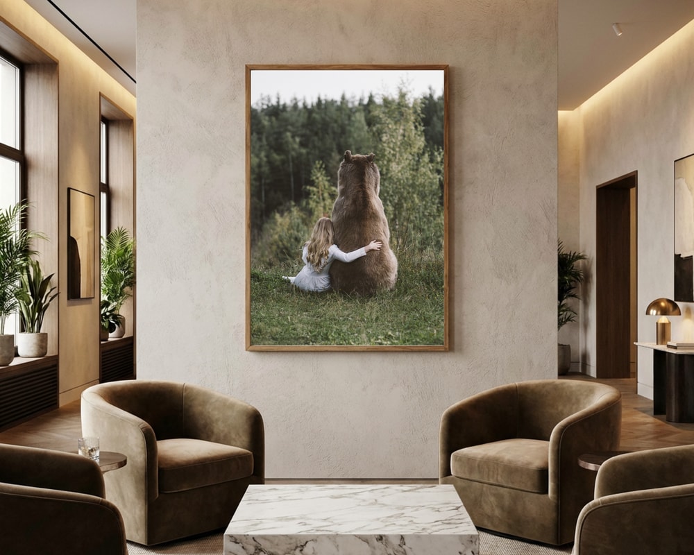 Fridfull Skogsomfamning Poster