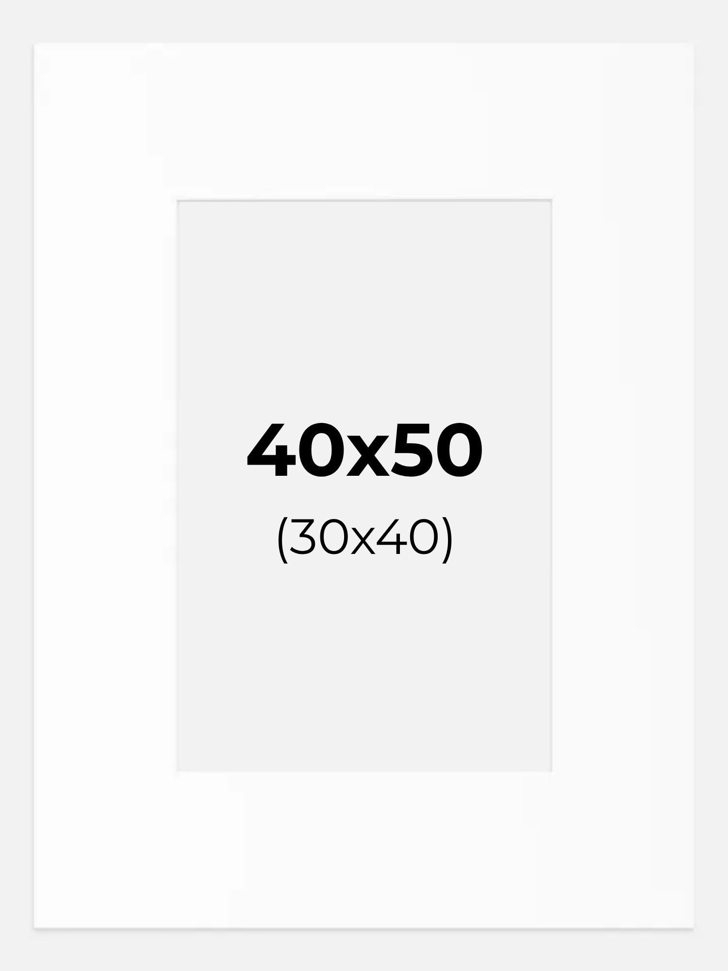 Passepartout Vit 50x70 (40x50)