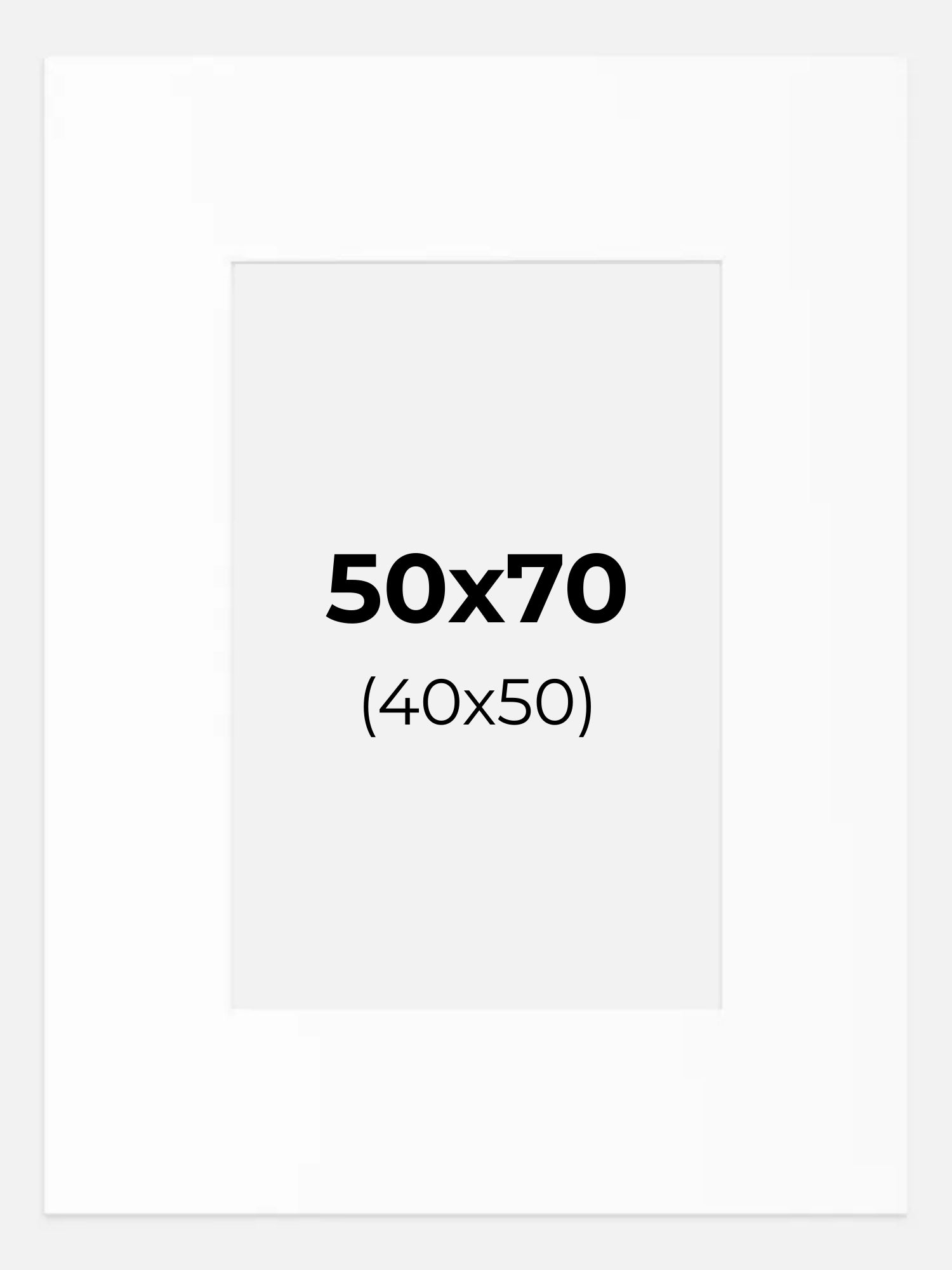 Passepartout Vit 50x70 (40x50)
