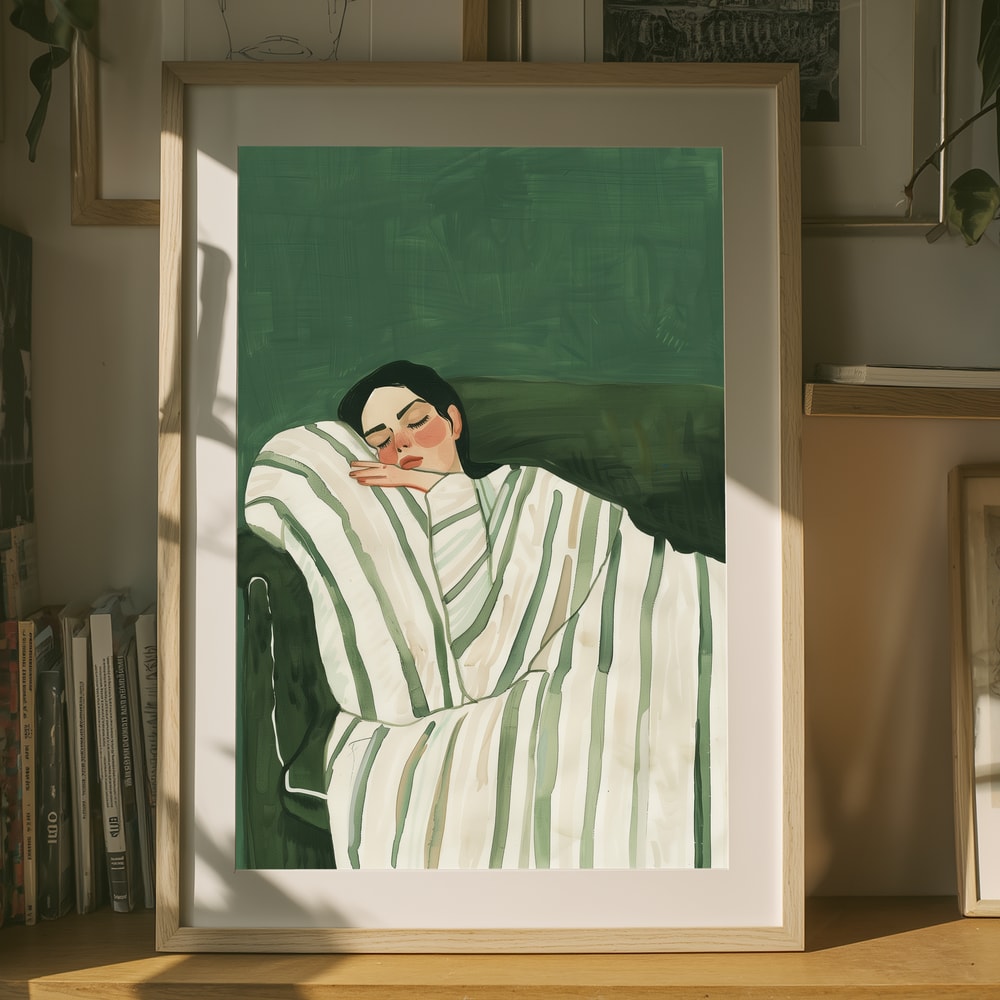 Plakat: Fredfyldt lur på sofaen